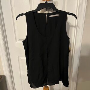 Valerie Stevens Black Sleeveless Chiffon Blouse